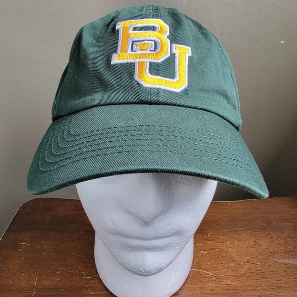 Baylor University BU‎ Bears Top Of The World Adjustable Cap Dad Hat Green Gold